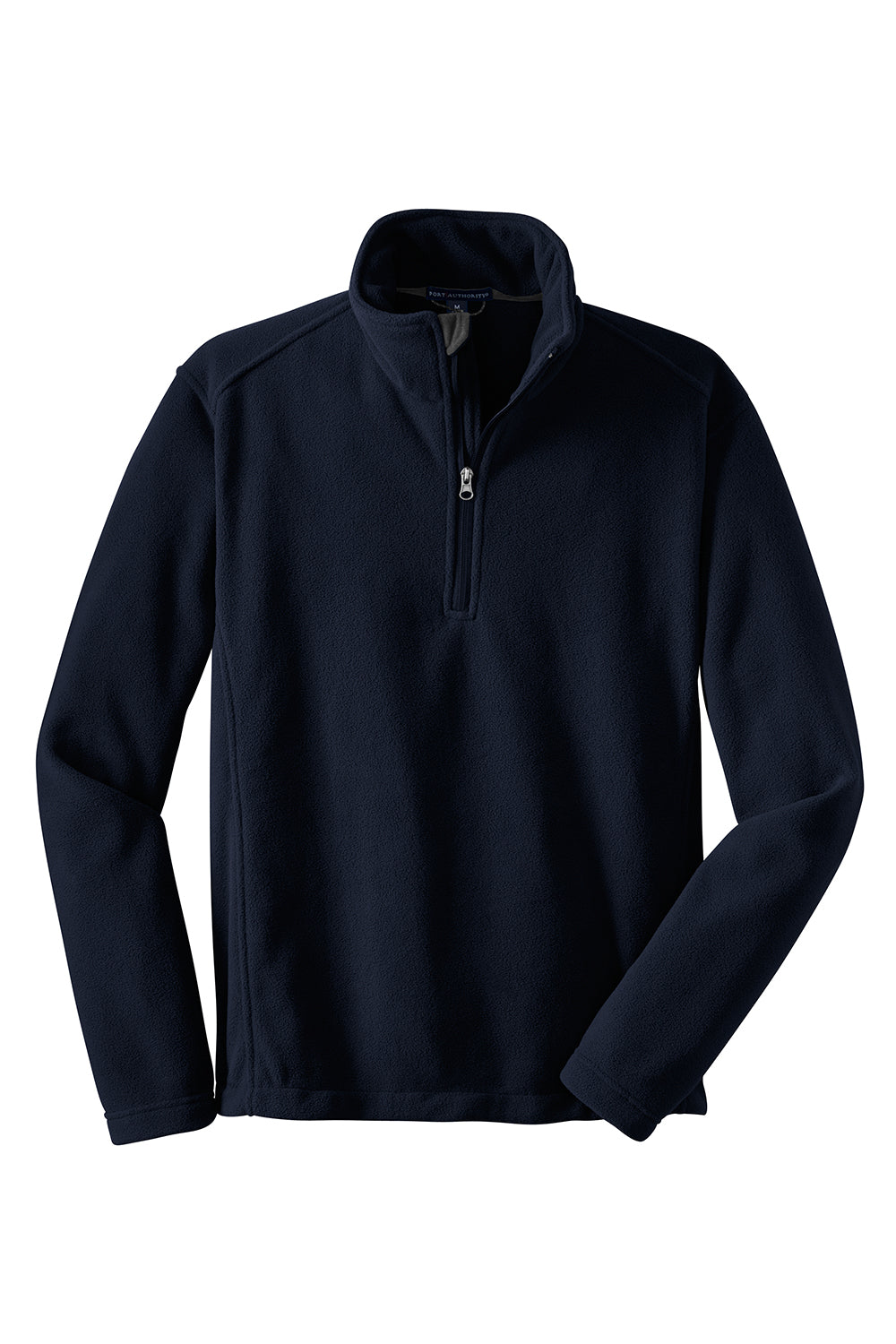 Port Authority F218 Mens Fleece 1/4 Zip Sweatshirt True Navy Blue Flat Front