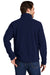 Port Authority F218 Mens Fleece 1/4 Zip Sweatshirt True Navy Blue Model Back