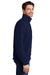 Port Authority F218 Mens Fleece 1/4 Zip Sweatshirt True Navy Blue Model Side