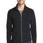 Port Authority Mens Microfleece Pill Resistant Full Zip Jacket - Black