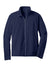 Port Authority F223 Mens Microfleece Pill Resistant Full Zip Jacket True Navy Blue Flat Front