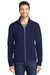 Port Authority F223 Mens Microfleece Pill Resistant Full Zip Jacket True Navy Blue Model Front