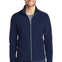 Port Authority Mens Microfleece Pill Resistant Full Zip Jacket - True Navy Blue