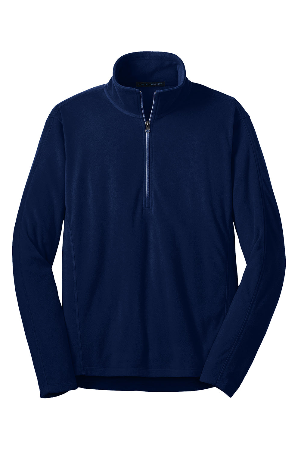 Port Authority F224 Mens Pill Resistant Microfleece 1/4 Zip Sweatshirt True Navy Blue Flat Front