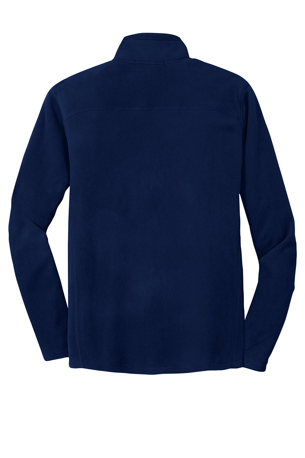 Port Authority F224 Mens Pill Resistant Microfleece 1/4 Zip Sweatshirt True Navy Blue Flat Back