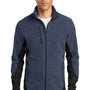 Port Authority Mens R-Tek Pro Pill Resistant Fleece Full Zip Jacket - Heather Navy Blue/Black