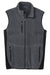 Port Authority F228 Mens R-Tek Pro Pill Resistant Fleece Full Zip Vest Heather Charcoal Grey/Black Flat Front