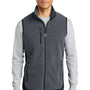 Port Authority Mens R-Tek Pro Pill Resistant Fleece Full Zip Vest - Heather Charcoal Grey/Black