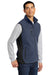 Port Authority F228 Mens R-Tek Pro Pill Resistant Fleece Full Zip Vest Heather Navy Blue/Black Model 3q