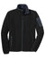 Port Authority F229 Mens Full Zip Fleece Jacket Black/Battleship Grey Flat Front