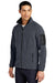 Port Authority F229 Mens Full Zip Fleece Jacket Battleship Grey/Black Model 3q