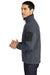 Port Authority F229 Mens Full Zip Fleece Jacket Battleship Grey/Black Model Side