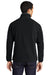 Port Authority F229 Mens Full Zip Fleece Jacket Black/Battleship Grey Model Back