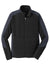 Port Authority F230 Mens Full Zip Microfleece Jacket Black/Battleship Grey Flat Front