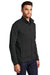 Port Authority F232 Mens Full Zip Sweater Fleece Jacket Heather Black Model 3q