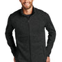 Port Authority Mens Full Zip Sweater Fleece Jacket - Heather Black