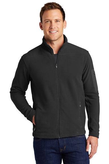 Port Authority F233 Mens Summit Full Zip Fleece Jacket Black Model Front