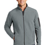 Port Authority Mens Summit Full Zip Fleece Jacket - Frost Grey/Magnet Grey