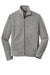 Port Authority F235 Mens Heather Pill Resistant Microfleece Full Zip Sweatshirt Heather Pearl Grey Flat Front