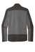 Port Authority F239 Mens Grid Fleece Full Zip Jacket Heather Smoke Grey/Smoke Grey Flat Back