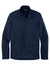 Port Authority F239 Mens Grid Fleece Full Zip Jacket River Navy Blue Flat Front