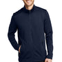 Port Authority Mens Grid Fleece Full Zip Jacket - River Navy Blue