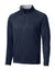 Sport-Tek F243 Mens Sport-Wick Moisture Wicking Fleece 1/4 Zip Sweatshirt Navy Blue/Silver Grey Flat Front