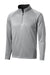 Sport-Tek F243 Mens Sport-Wick Moisture Wicking Fleece 1/4 Zip Sweatshirt Silver Grey/Black Flat Front