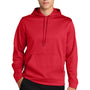 Sport-Tek Mens Sport-Wick Moisture Wicking Fleece Hooded Sweatshirt Hoodie - Deep Red