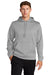 Sport-Tek F244 Mens Sport-Wick Moisture Wicking Fleece Hooded Sweatshirt Hoodie Silver Grey Model Front