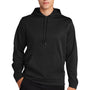 Sport-Tek Mens Sport-Wick Moisture Wicking Fleece Hooded Sweatshirt Hoodie - Black