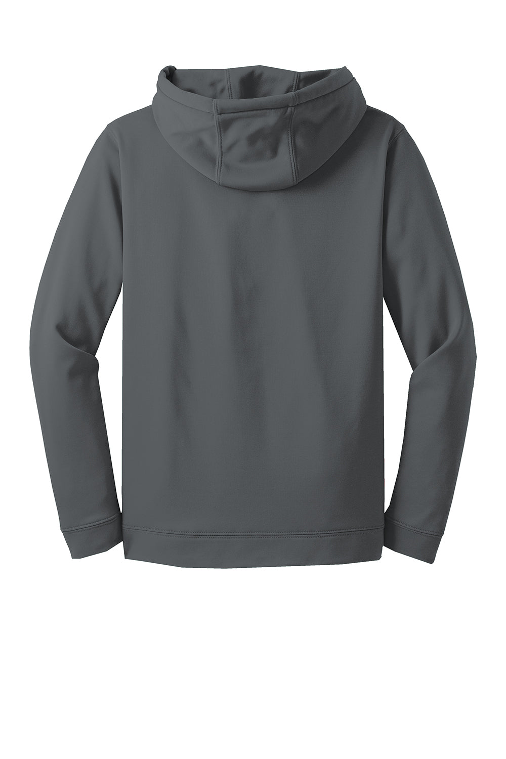 Sport-Tek F244 Mens Sport-Wick Moisture Wicking Fleece Hooded Sweatshirt Hoodie Dark Smoke Grey Flat Back