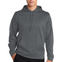 Sport-Tek Mens Sport-Wick Moisture Wicking Fleece Hooded Sweatshirt Hoodie - Dark Smoke Grey