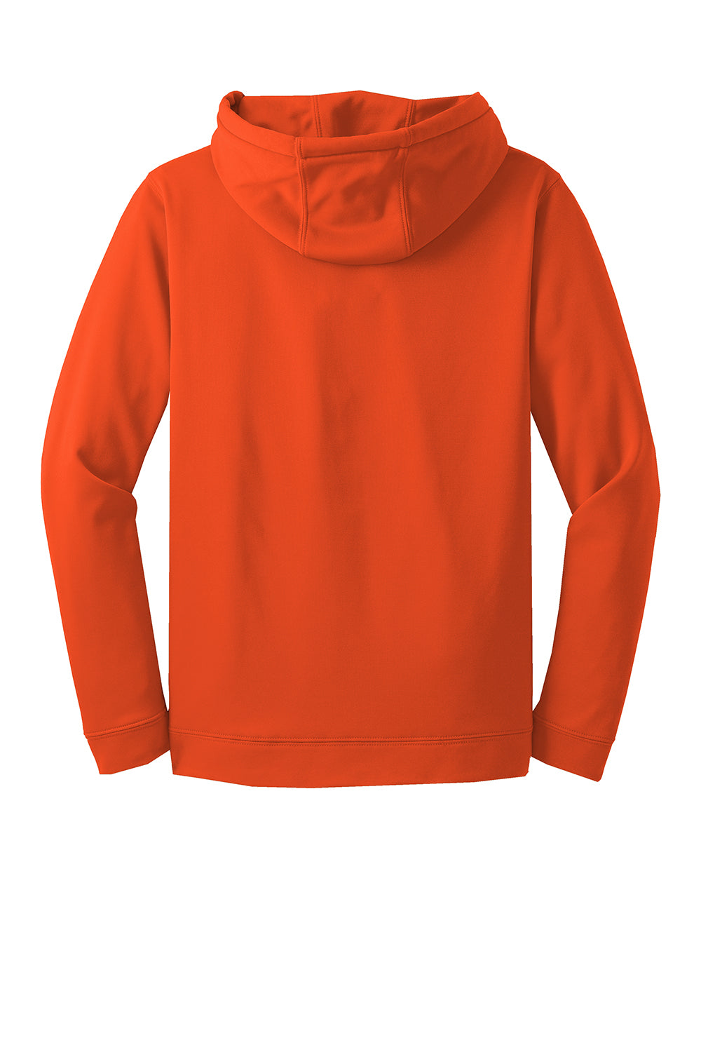 Sport-Tek F244 Mens Sport-Wick Moisture Wicking Fleece Hooded Sweatshirt Hoodie Deep Orange Flat Back