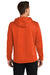 Sport-Tek F244 Mens Sport-Wick Moisture Wicking Fleece Hooded Sweatshirt Hoodie Deep Orange Model Back