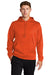 Sport-Tek F244 Mens Sport-Wick Moisture Wicking Fleece Hooded Sweatshirt Hoodie Deep Orange Model Front