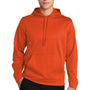 Sport-Tek Mens Sport-Wick Moisture Wicking Fleece Hooded Sweatshirt Hoodie - Deep Orange