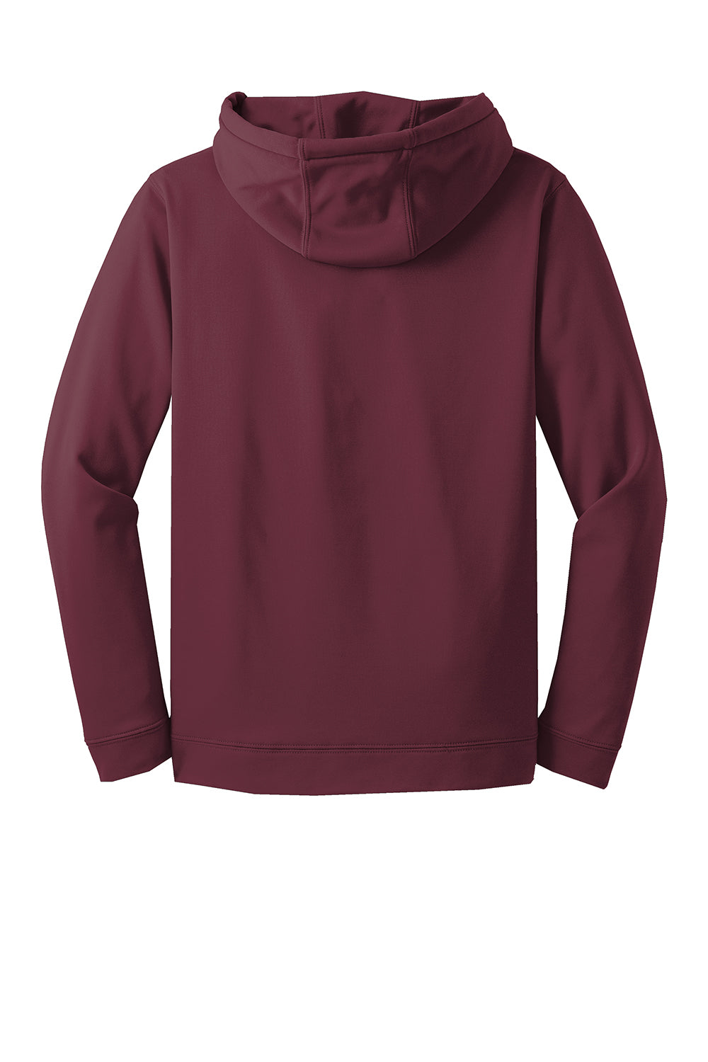 Sport-Tek F244 Mens Sport-Wick Moisture Wicking Fleece Hooded Sweatshirt Hoodie Maroon Flat Back