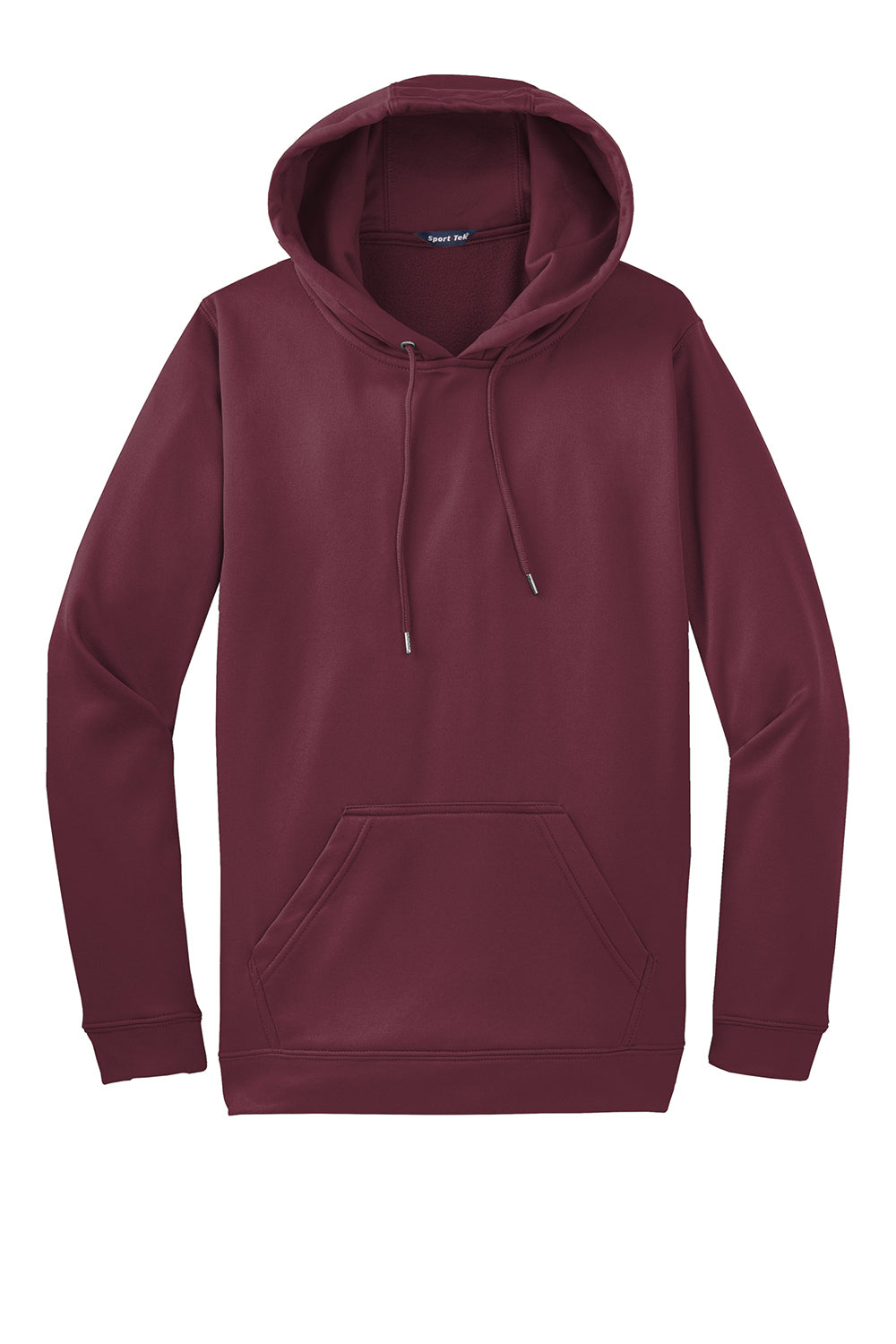 Sport-Tek F244 Mens Sport-Wick Moisture Wicking Fleece Hooded Sweatshirt Hoodie Maroon Flat Front