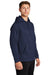 Sport-Tek F244 Mens Sport-Wick Moisture Wicking Fleece Hooded Sweatshirt Hoodie Navy Blue Model 3q