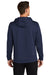 Sport-Tek F244 Mens Sport-Wick Moisture Wicking Fleece Hooded Sweatshirt Hoodie Navy Blue Model Back