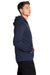 Sport-Tek F244 Mens Sport-Wick Moisture Wicking Fleece Hooded Sweatshirt Hoodie Navy Blue Model Side