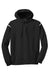 Sport-Tek F246 Mens Tech Moisture Wicking Fleece Hooded Sweatshirt Hoodie Black/White Flat Front