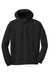 Sport-Tek F246 Mens Tech Moisture Wicking Fleece Hooded Sweatshirt Hoodie Black/True Red Flat Front