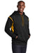 Sport-Tek F246 Mens Tech Moisture Wicking Fleece Hooded Sweatshirt Hoodie Black/Gold Model 3q