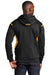 Sport-Tek F246 Mens Tech Moisture Wicking Fleece Hooded Sweatshirt Hoodie Black/Gold Model Back