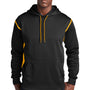 Sport-Tek Mens Tech Moisture Wicking Fleece Hooded Sweatshirt Hoodie - Black/Gold