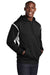 Sport-Tek F246 Mens Tech Moisture Wicking Fleece Hooded Sweatshirt Hoodie Black/White Model 3q