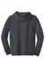 Sport-Tek F246 Mens Tech Moisture Wicking Fleece Hooded Sweatshirt Hoodie Heather Graphite Grey/True Royal Blue Flat Back