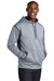 Sport-Tek F246 Mens Tech Moisture Wicking Fleece Hooded Sweatshirt Hoodie Heather Grey/Black Model 3q